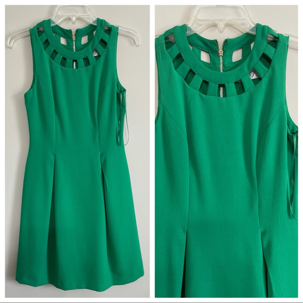 NWOT green cut-out design dress US0